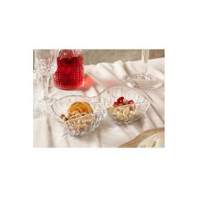 English Home Luly Cam 2 Bölmeli 25 cm Şeffaf Çerezlik