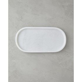 English Home Medusa Mermer Tekli Beyaz 30x15 cm Dekoratif Tepsi