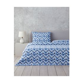 English Home Mini Argyle Mavi Tek Kişilik Nevresim Takımı
