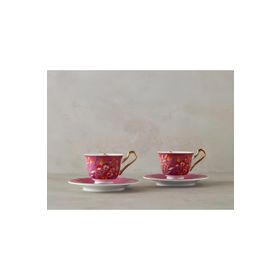 English Home Miranda New Bone China 4 Parça 2 Kişilik 90 ml Pembe Kahve Fincan Takımı