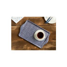 English Home Navy Dots Melamin 39x24 cm Lacivert Tepsi