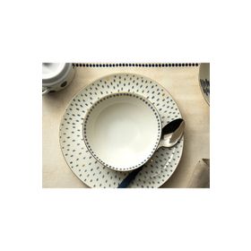 English Home Navy Dots Porselen 15 cm Mavi-Beyaz Kase
