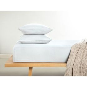 English Home Novella Premium Soft Cotton Beyaz Çift Kişilik Lastikli Çarşaf Takımı