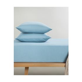 English Home Novella Premium Soft Cotton Mavi Tek Kişilik Lastikli Çarşaf Takımı