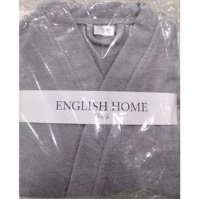 English Home Plain Gri XL Pamuklu Bornoz