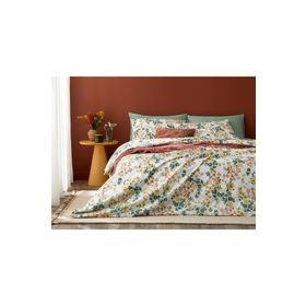 English Home Romantic Ivy Terracotta Kolay Ütülenir Tek Kişilik Nevresim Takımı