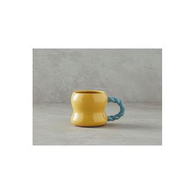 English Home Rope New Bone China 400 ml Sarı Yeşil Kupa