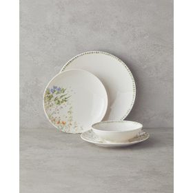 English Home Serenity 24 Parça 6 Kişilik Renkli Porselen Yemek Takımı