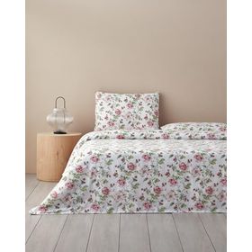 English Home Sparkling Flowers Yeşil Çift Kişilik Nevresim Takımı