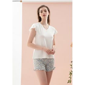 English Home Spring Flower Mavi Viskon Kadın Pijama Takımı