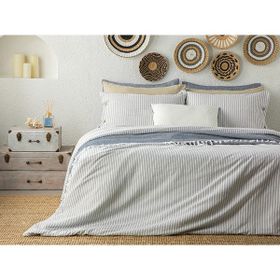 English Home Stitch Line İpliği Boyalı 160x220 cm Lacivert Tek Kişilik Nevresim Takımı