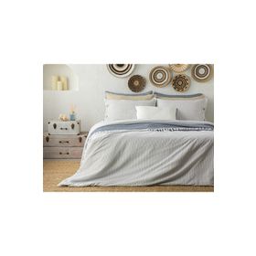 English Home Stitch Line İpliği Boyalı 160x220 cm Lacivert Tek Kişilik Nevresim Takımı