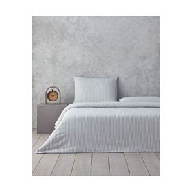 English Home Stitch Line İpliği Boyalı 160x220 cm Lacivert Tek Kişilik Nevresim Takımı