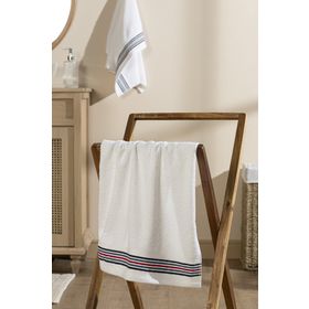 English Home Striped Pamuklu 50x70 cm Beyaz Lacivert Yüz Havlusu