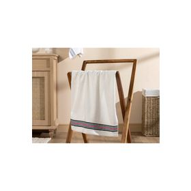 English Home Striped Pamuklu 50x70 cm Beyaz Lacivert Yüz Havlusu