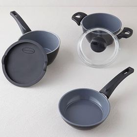 English Home Terra Cera Well Siyah 5 Parça Mini Tencere Seti