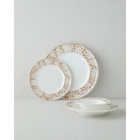 English Home Tierra Bone 24 Parça 6 Kişilik Kahverengi Porselen Yemek Takımı