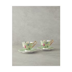 English Home Vanilla New Bone China 2'li 90 ml Açık Yeşil Mint Kahve Fincan Takımı