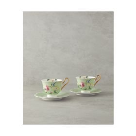 English Home Vanilla New Bone China 2'li 90 ml Açık Yeşil Mint Kahve Fincan Takımı