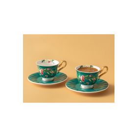 English Home Vanilla Turkuaz 2 Kişilik 90 ML Kahve Fincan Takımı