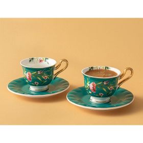 English Home Vanilla Turkuaz 2 Kişilik 90 ML Kahve Fincan Takımı