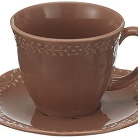 English Home Viyana Porselen 2'li 80 ml Gül Kurusu Kahve Fincan Takım