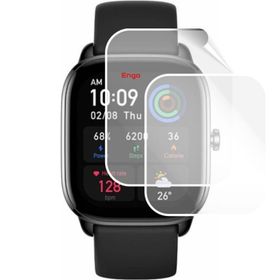Engo Amazfit GTS 4 Mini Tam Kaplama Şeffaf TPU Film 2 Adet Ekran Koruyucu