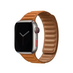 Engo Apple Watch 42-44 mm Kahverengi Baklalı Kordon