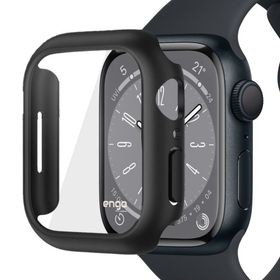 Engo Apple Watch 8 41 mm Siyah Ekran Koruyucu Sert PC Kasa Kılıf