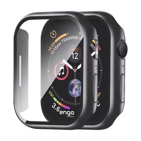 Engo Apple Watch 9 41 mm Siyah Ekran Koruyucu Sert PC Kasa Kılıf