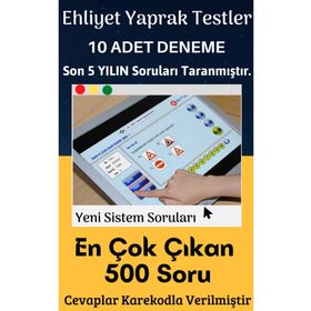 Enine Boyuna Eğitim 10’lu Ehliyet Deneme Yaprak Test