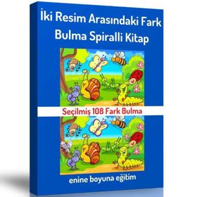 Enine Boyuna Eğitim - İki Resim Arasındaki Fark Bulma Kitabı