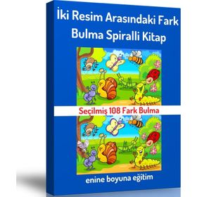 Enine Boyuna Eğitim - İki Resim Arasındaki Fark Bulma Kitabı