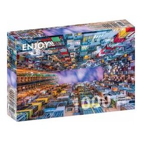 Enjoy 1000 Parça Renkli Apartman Hong Kong Puzzle