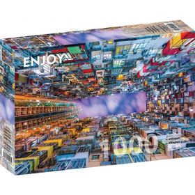 Enjoy 1000 Parça Renkli Apartman Hong Kong Puzzle