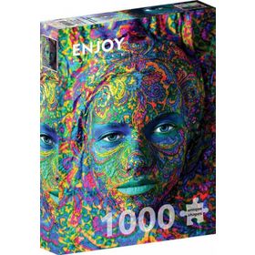 Enjoy 1000 Parça Woman With Color Art Makeup Puzzle