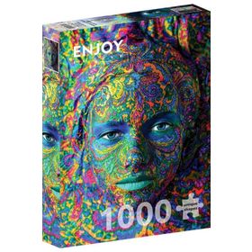 Enjoy 1000 Parça Woman With Color Art Makeup Puzzle