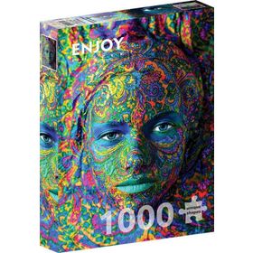 Enjoy 1000 Parça Woman With Color Art Makeup Puzzle