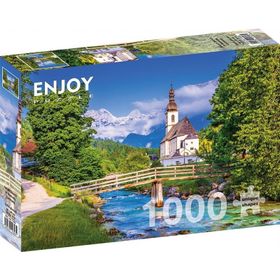 Enjoy 1323 1000 Parça Ramsau'daki Küçük Kilise Almanya Puzzle