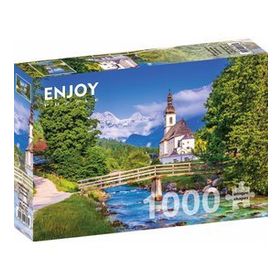 Enjoy 1323 1000 Parça Ramsau'daki Küçük Kilise Almanya Puzzle