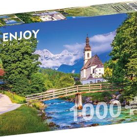 Enjoy 1323 1000 Parça Ramsau'daki Küçük Kilise Almanya Puzzle