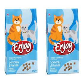 Enjoy 2x10 kg Somonlu ve Hamsili Yetişkin Kedi Maması