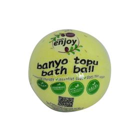 Enjoy Sarı 90-120 gr Papatyalı El Yapımı Banyo Bombası Banyo Topu