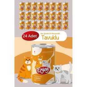 Enjoy Soslu Tavuklu 24x400 gr Yetişkin Konserve Kedi Maması