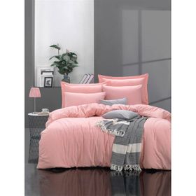 Enlora Home Freshcolor Janapembe Çift Kişilik Düzrenk %100 Doğal Pamuk Nevresim Takımı