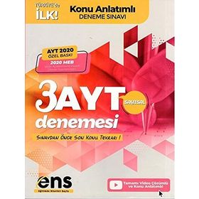 Ens Yayıncılık AYT Sayısal Destek 3'lü Özel Konu Anlatımlı Deneme
