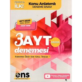 Ens Yayıncılık AYT Sayısal Destek 3'lü Özel Konu Anlatımlı Deneme