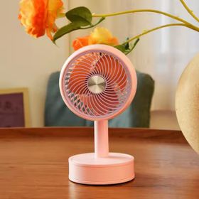 Enshall Yase Şarjlı Fan Mini Taşınılabilir El Masa Üstü 3 Kademeli Pembe Vantilatör