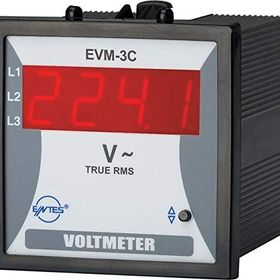 Entes EVM-3C-72 72x72 mm Alarm Kontaklı Voltmetre