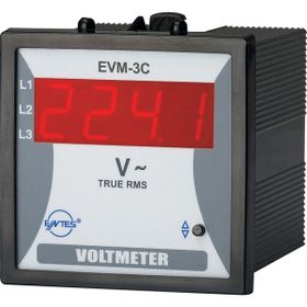 Entes EVM-3C-72 72x72 mm Alarm Kontaklı Voltmetre